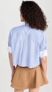 Pinstripe Boxy Shirt