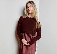 Sweater Dress Combo Mahogony