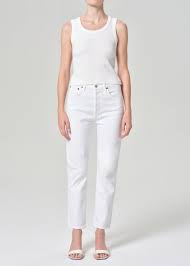 Riley Crop High Rise Stretch in Sour Cream