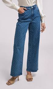 Judith Polka Dot Denim